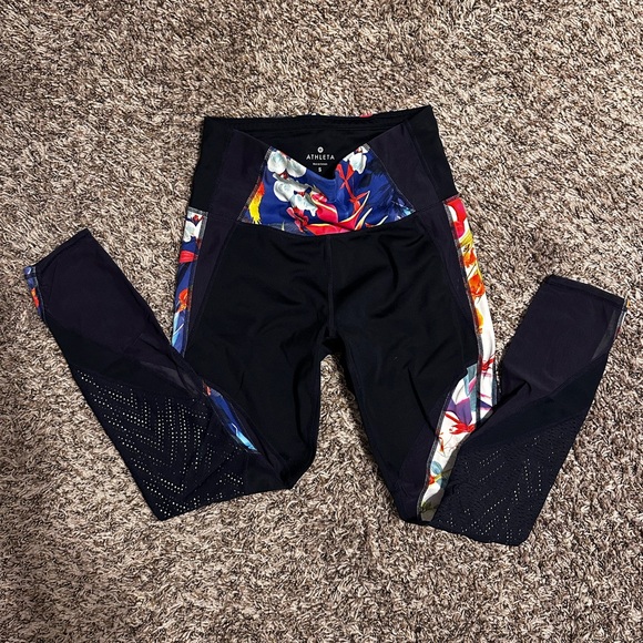 Athleta Leggings High Rise Tropical SIZE S - Picture 4 of 5